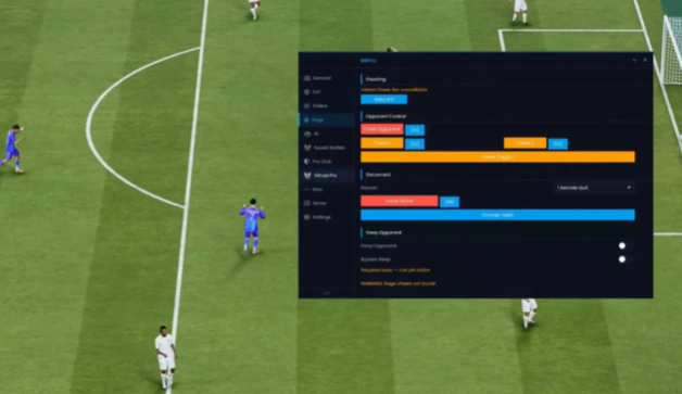 FC 27 cheat menu interface showing module categories on PC